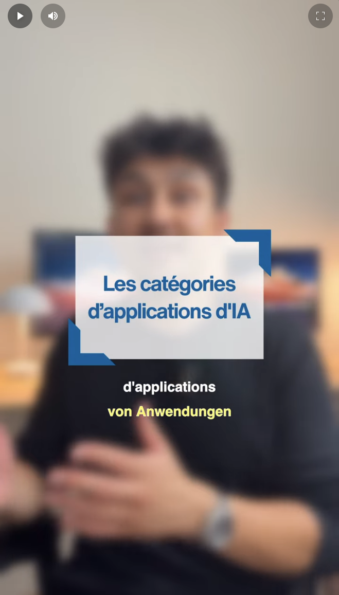 Catégories d'applications IA